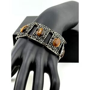 Saro Tiger's Eye Filigree Bracelet